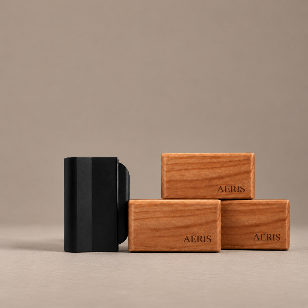 Aeris Wood  Starter Trio Pack – 1 Metal Clip + 3 Scented Wood Chip Refills